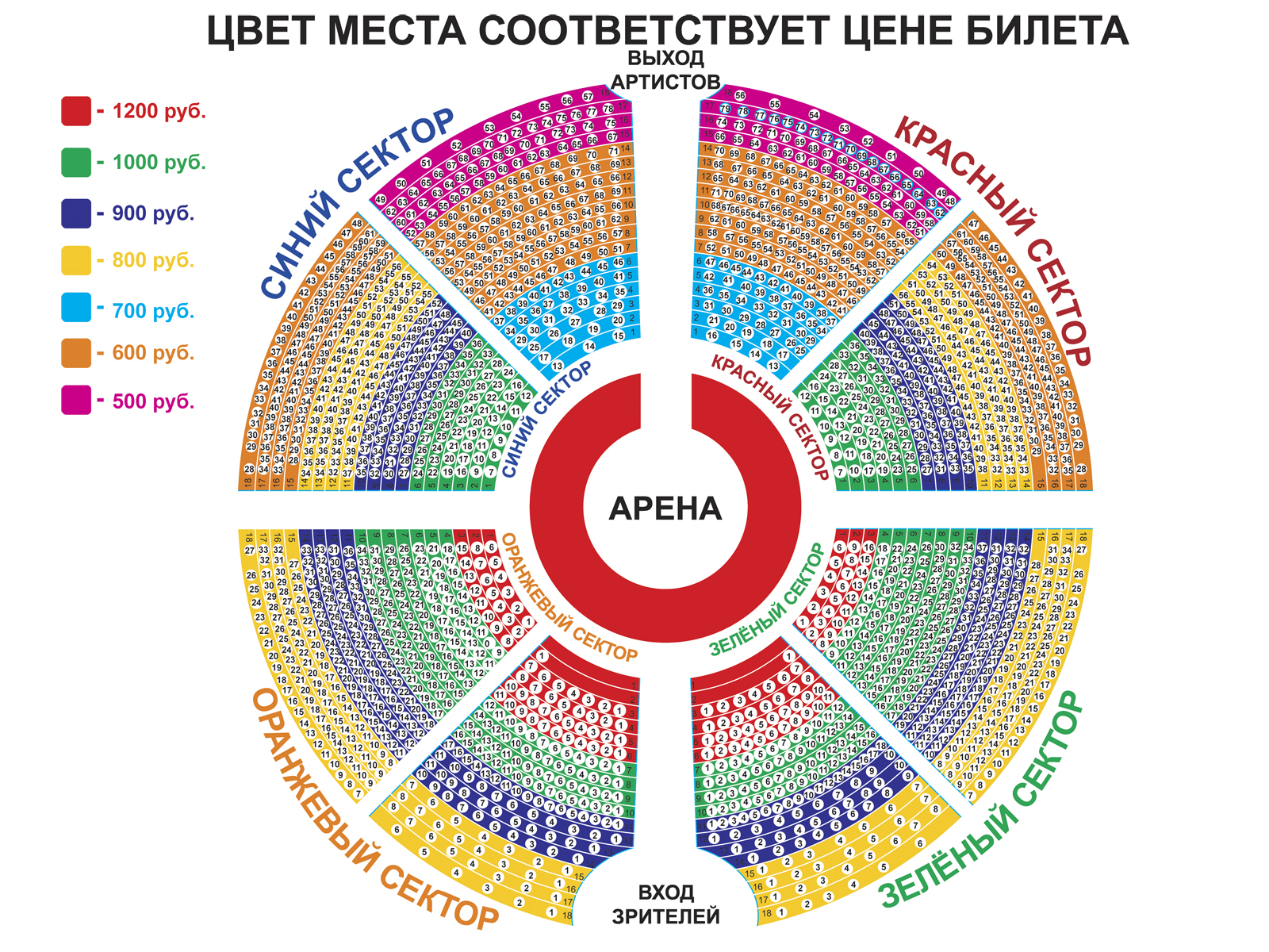 Луганский цирк схема зала