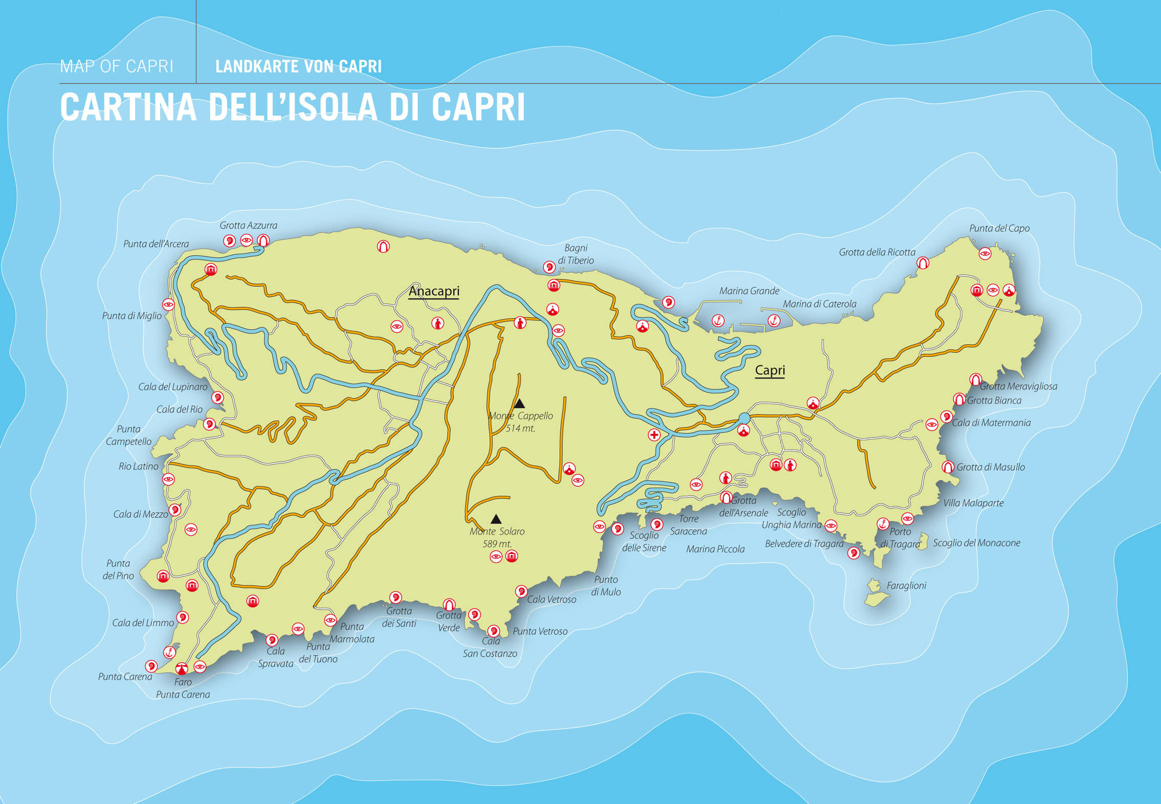 Остров капри (италия): достопримечательности, карта
