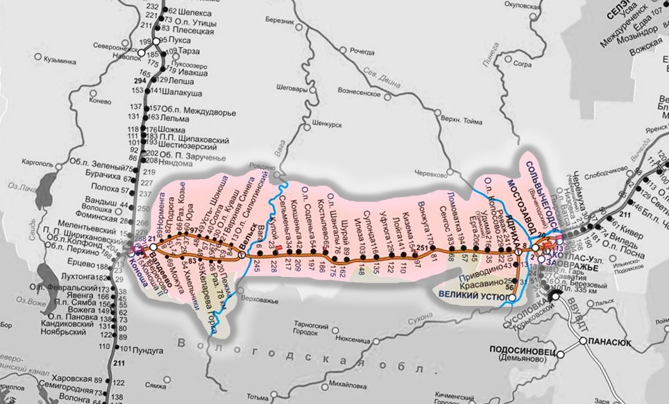 Карта красноярской железной дороги со станциями в хорошем качестве