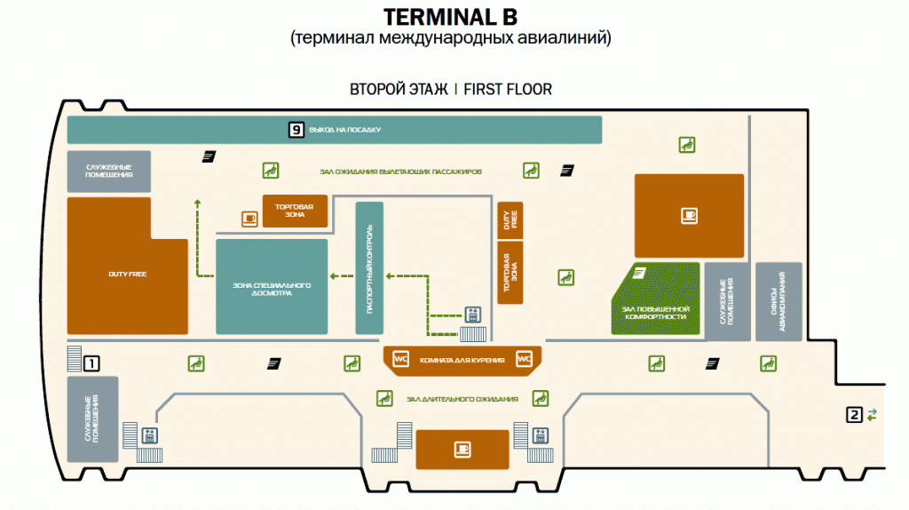 Аэропорт кольцово терминал в схема