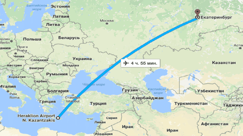 Сколько лететь из Екатеринбурга до Дубая