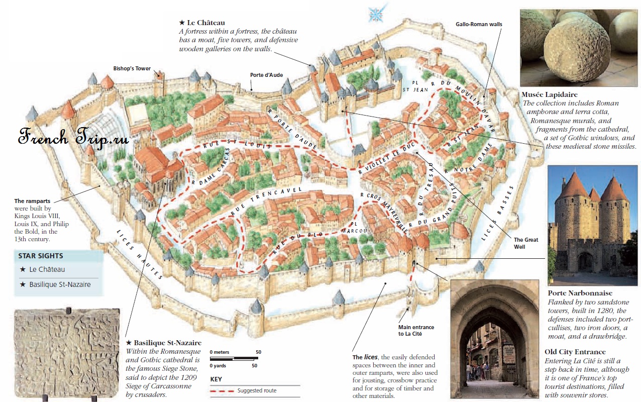 Крепость каркассон (cite de carcassonne) описание и фото - франция : каркассон