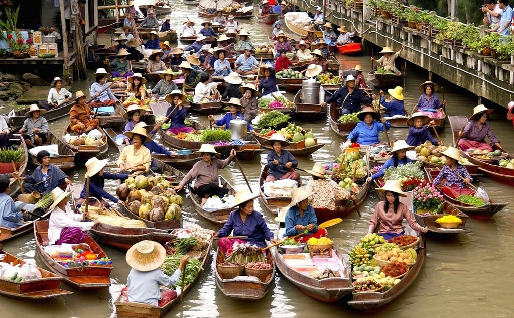  плавучие рынки бангкока